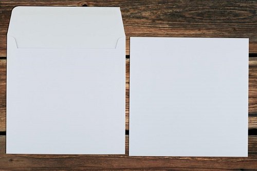 Briefumschläge quadratisch ohne Fenster - 3 Formate - weiss