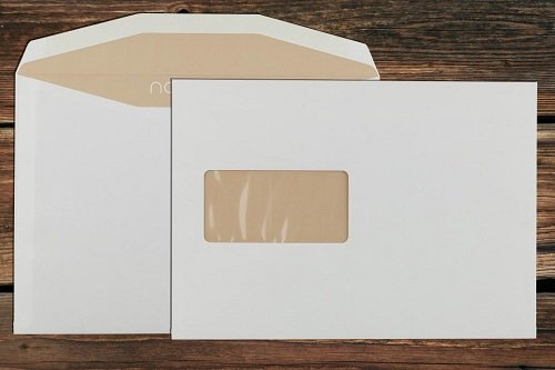 Kuvertierumschläge C5 mit Fenster - cremeweiss - 90g - naturelle